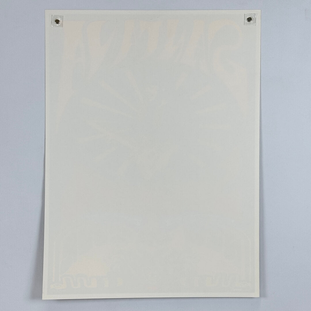 Backside of poster showing no obvious damage.