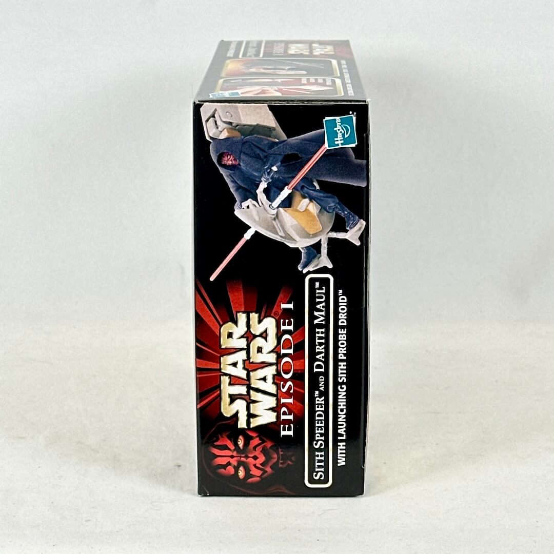Star Wars Episode 1 Sith Speeder with Darth Maul toy packaging on a white background