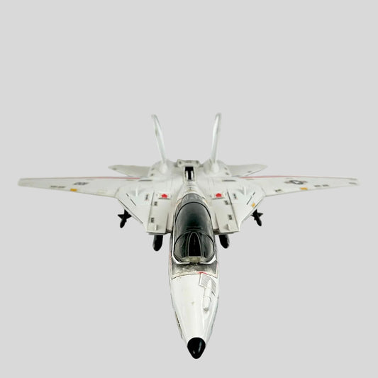 Model of a fighter jet on a white background.