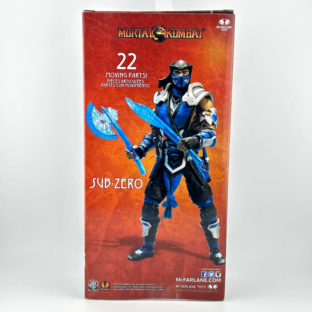 McFarlane Toys Mortal Kombat Sub-Zero action figure box.