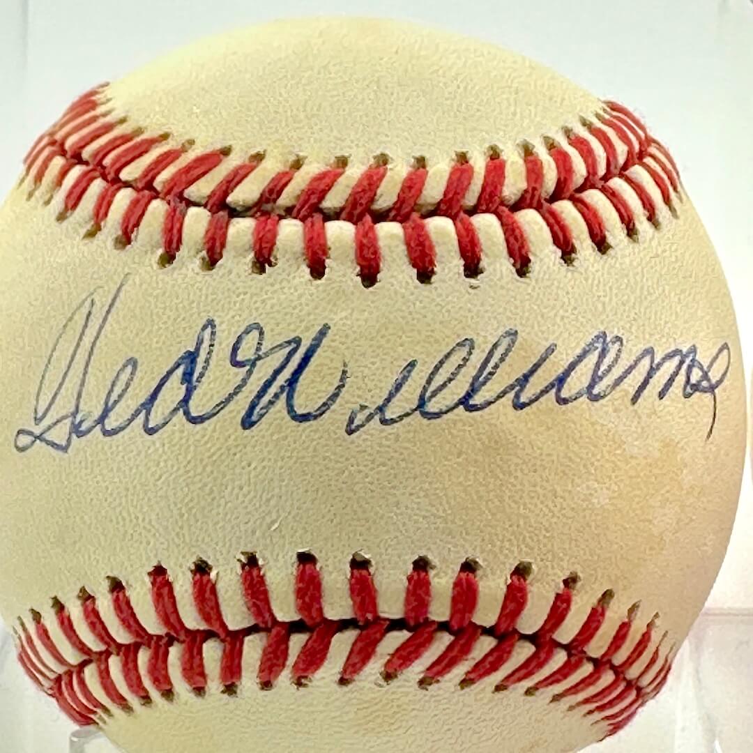 Close up of signature across sweet spot.
