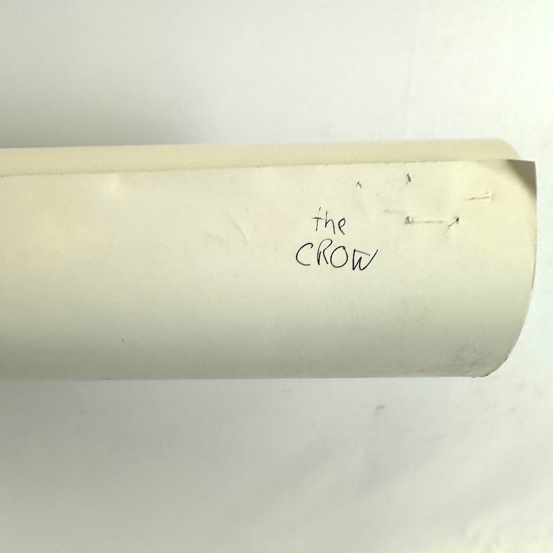 Rolled poster to show pen note on reverse side.