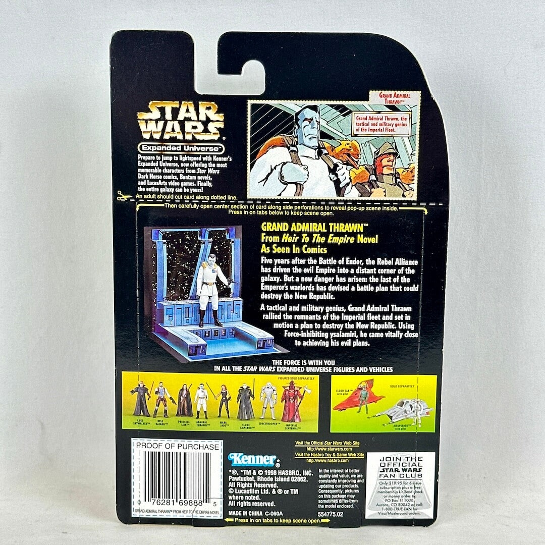 Star Wars action figure packaging with character illustration and text on a white background