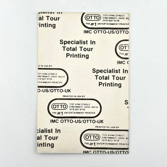 Vintage Otto print sample with text and branding on a white background