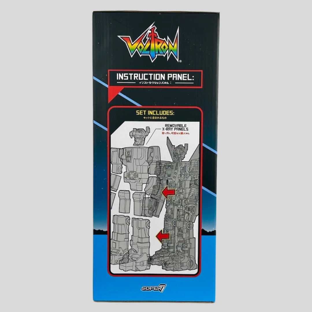 Side view of box which illustrates what is included in the set and an instruction panel.