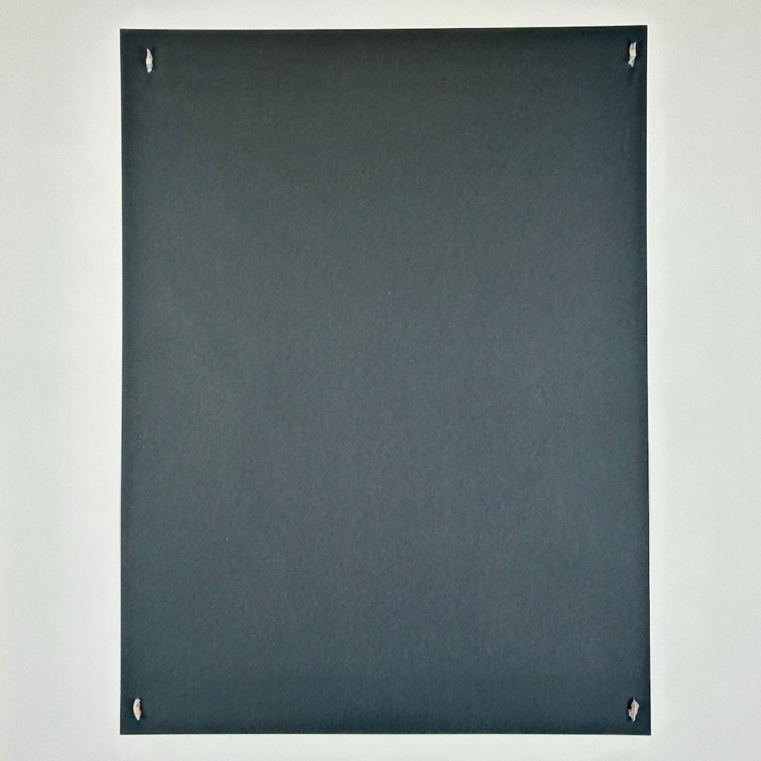 Back side of black poster showing no damage to face, corners or edges.