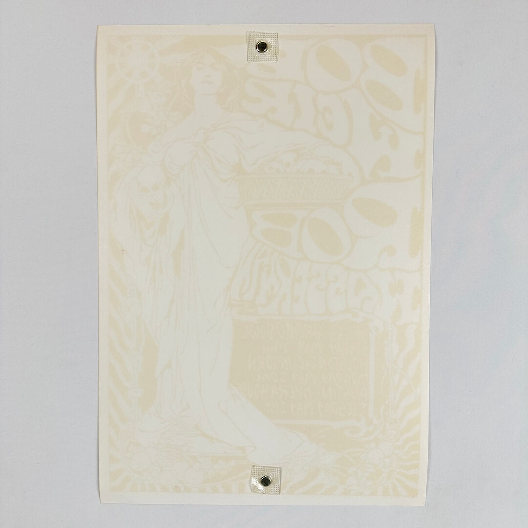 Backside of poster showing pristine condition. Ghost image of front visible.