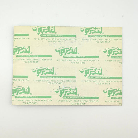 Backside of sticker to show intact backing and pristine condition.