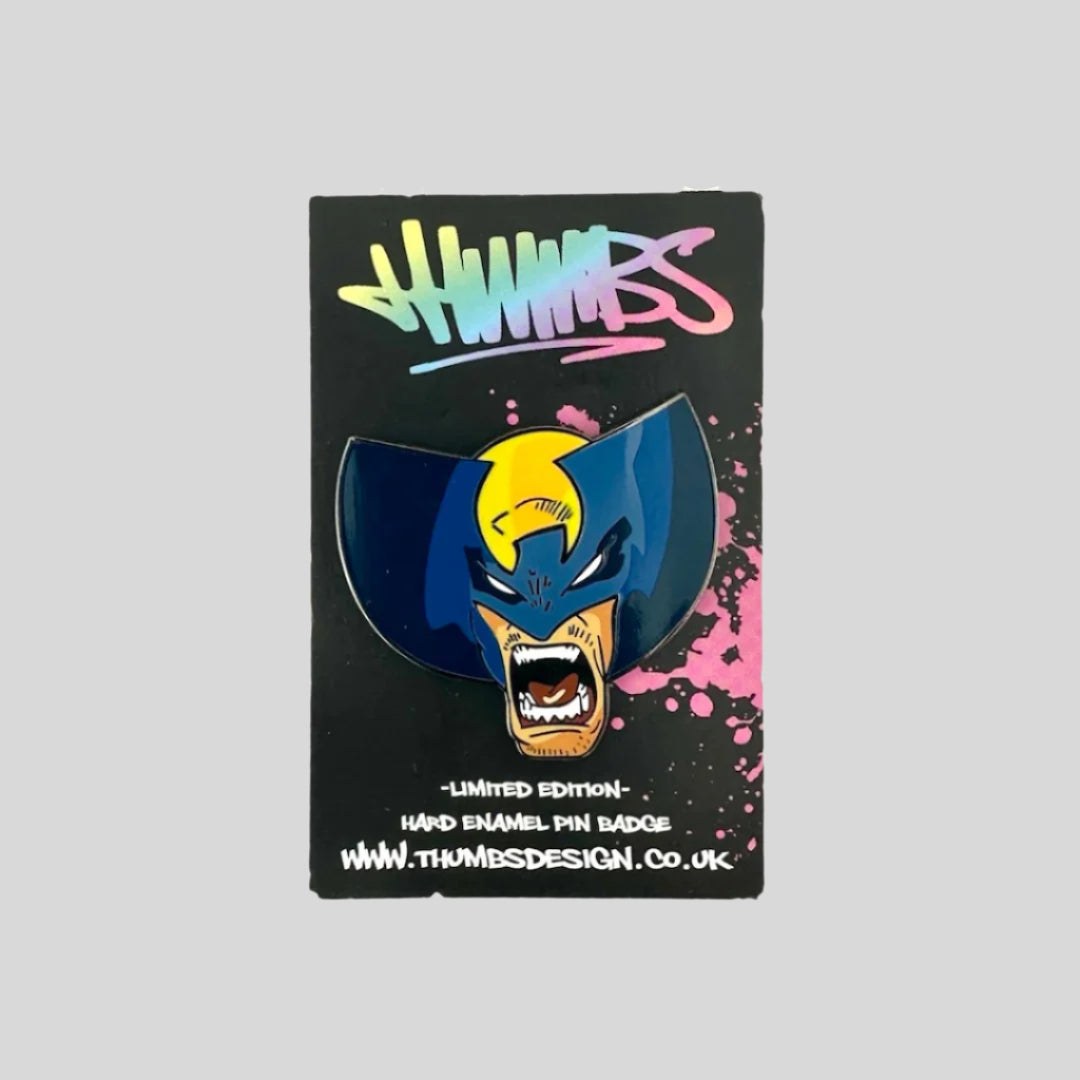 X-Men's Wolverine screaming with mask in the shape of the W from Wu-Tang Clan's logo.