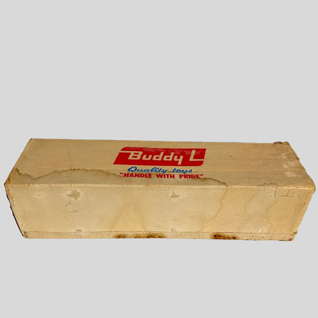 Vintage Buddy L toy box with visible branding on a white background
