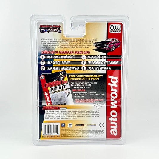 Auto World muscle car kit packaging on a white background