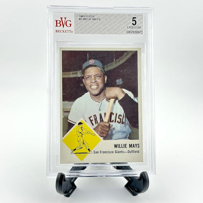Willie Mays #5 - 1963 Topps - Beckett Grade 5