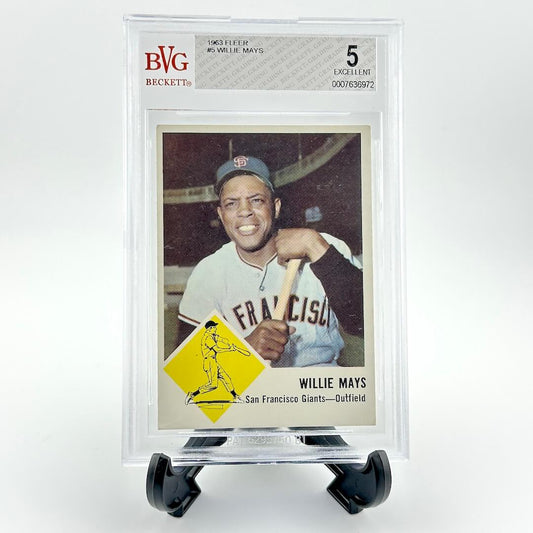 Willie Mays #5 - 1963 Topps - Beckett Grade 5