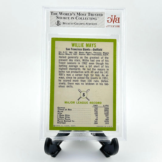 Willie Mays #5 - 1963 Topps - Beckett Grade 5