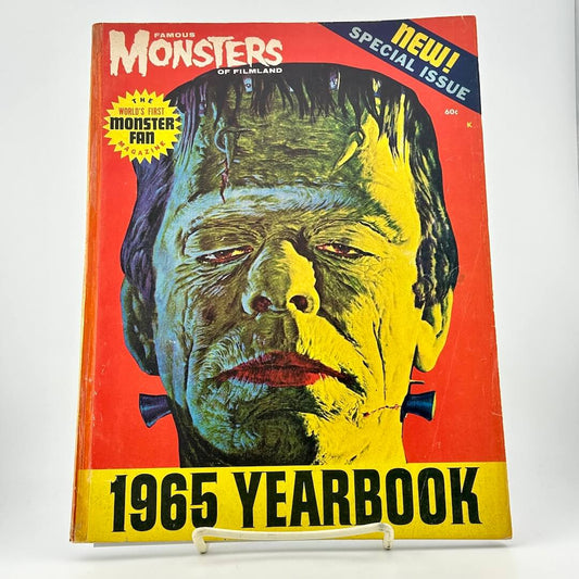 1965 Yearbook with a Frankenstein monster-themed cover on a white background