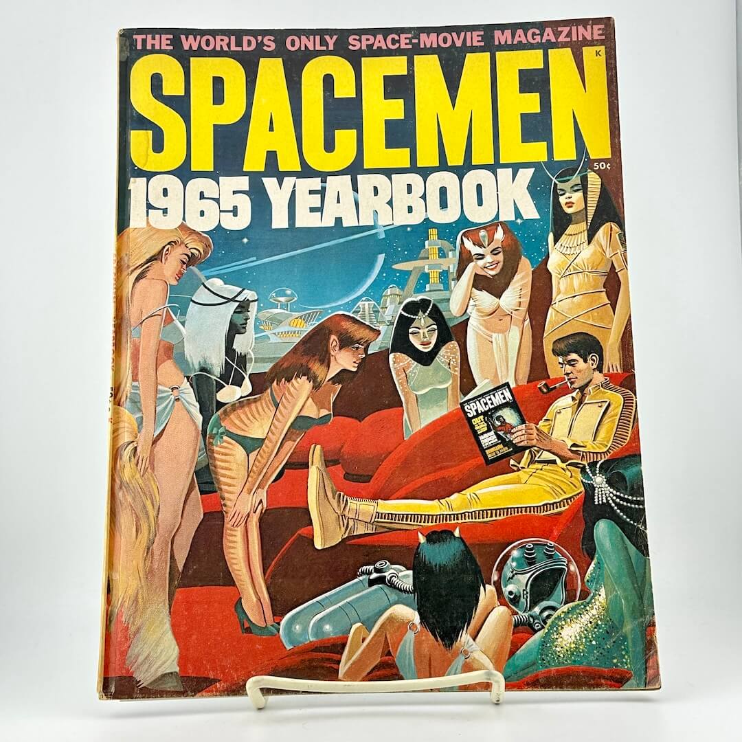 Spacemen 1965 Yearbook magazine cover with retro space-themed illustration