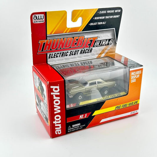 Boxed Thunderjet Ultra-G electric slot racer with Autoworld branding on a white background
