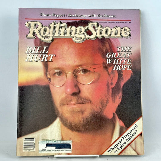 A vintage Rolling Stone magazine cover featuring Bill Hart on the front cover. 