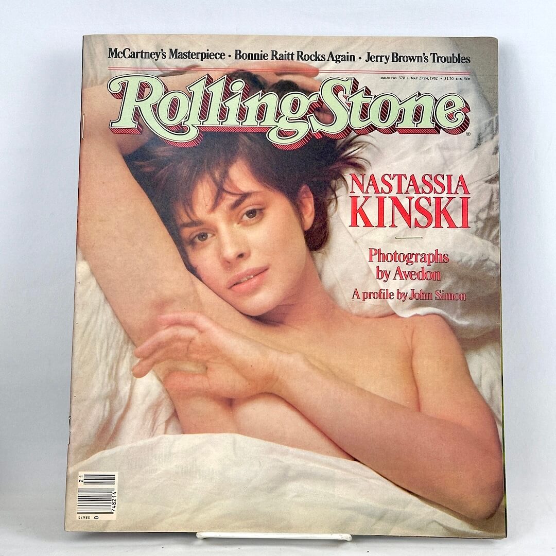 A vintage Rolling Stone magazine cover featuring a portrait of Nastassia Kinski.