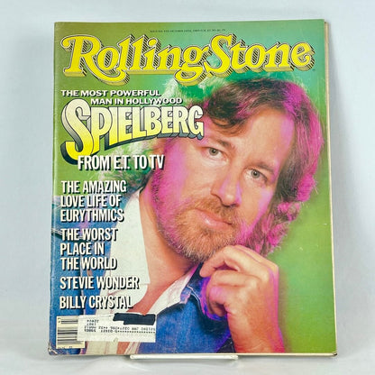A vintage issue of Rolling Stone magazine featuring Steven Spielberg as the cover subject.