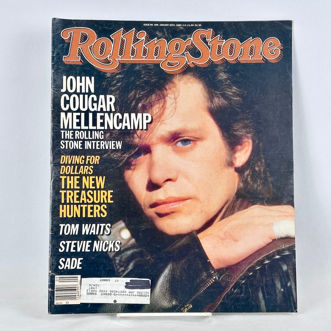 A vintage Rolling Stone magazine cover featuring John Cougar Mellencamp.