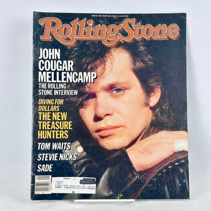 A vintage Rolling Stone magazine cover featuring John Cougar Mellencamp.