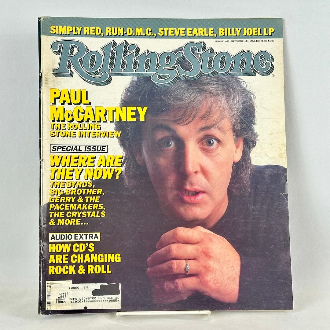 Vintage issue of Rolling Stone magazine featuring Paul McCartney pictured on cover. 