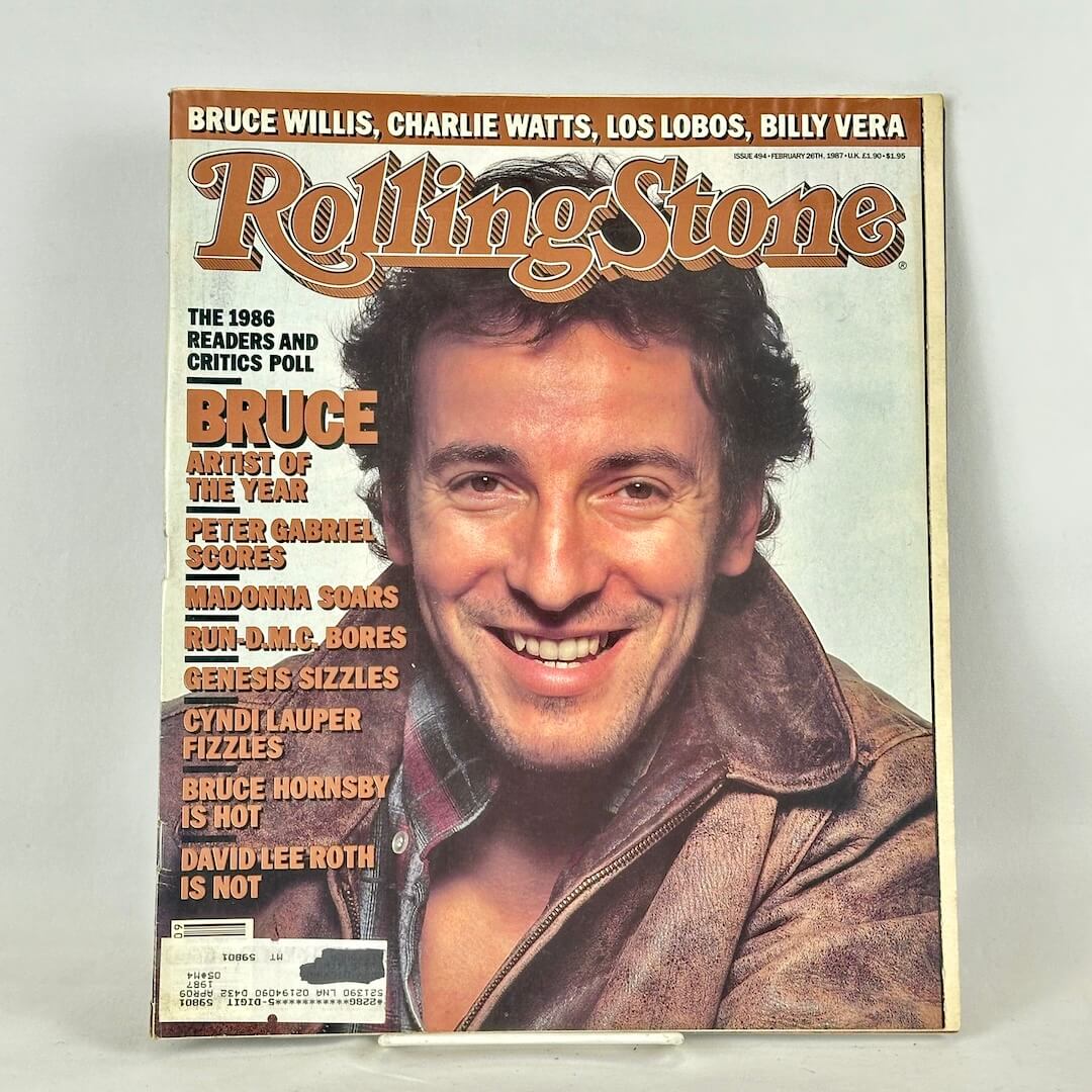 Vintage issue of Rolling Stone magazine with Bruce Springsteen pictured on the cover. 