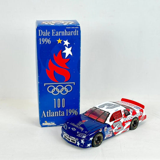Model car and packaging with Olympic branding on a white background
