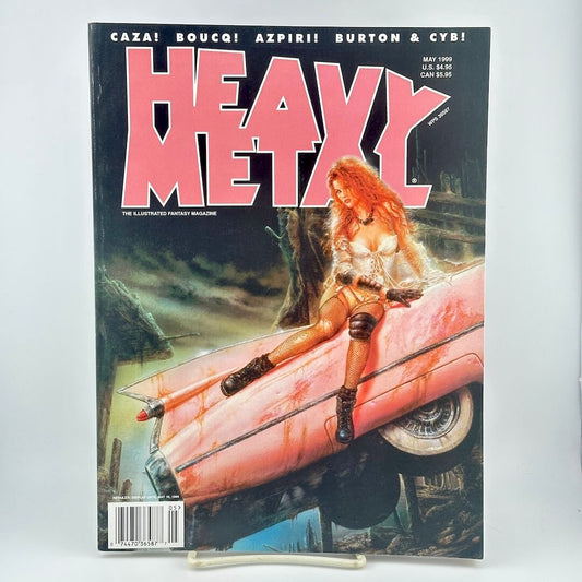 A vintage magazine cover featuring bold pink title text and illustrated artwork of a woman sitting on a pink car.