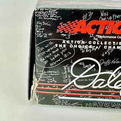 Action Collectibles packaging with signatures and branding on a white background