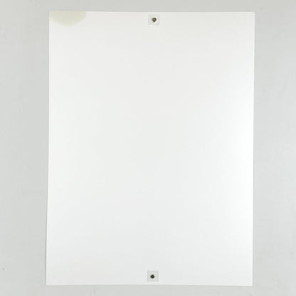 Backside of poster to show stain placement and extent, as well as no other damage. 