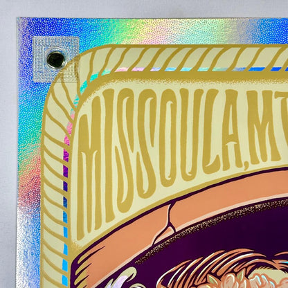 Top left corner of poster with no visible damage. 