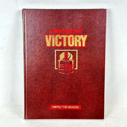 Red book titled 'Portrait of Victory' on a white background