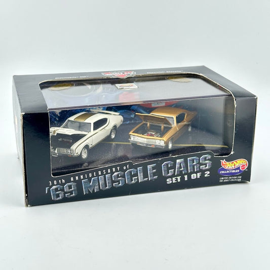 Hot Wheels Collectibles '69 Muscle Cars Set 1 of 2 in its original window box packaging.