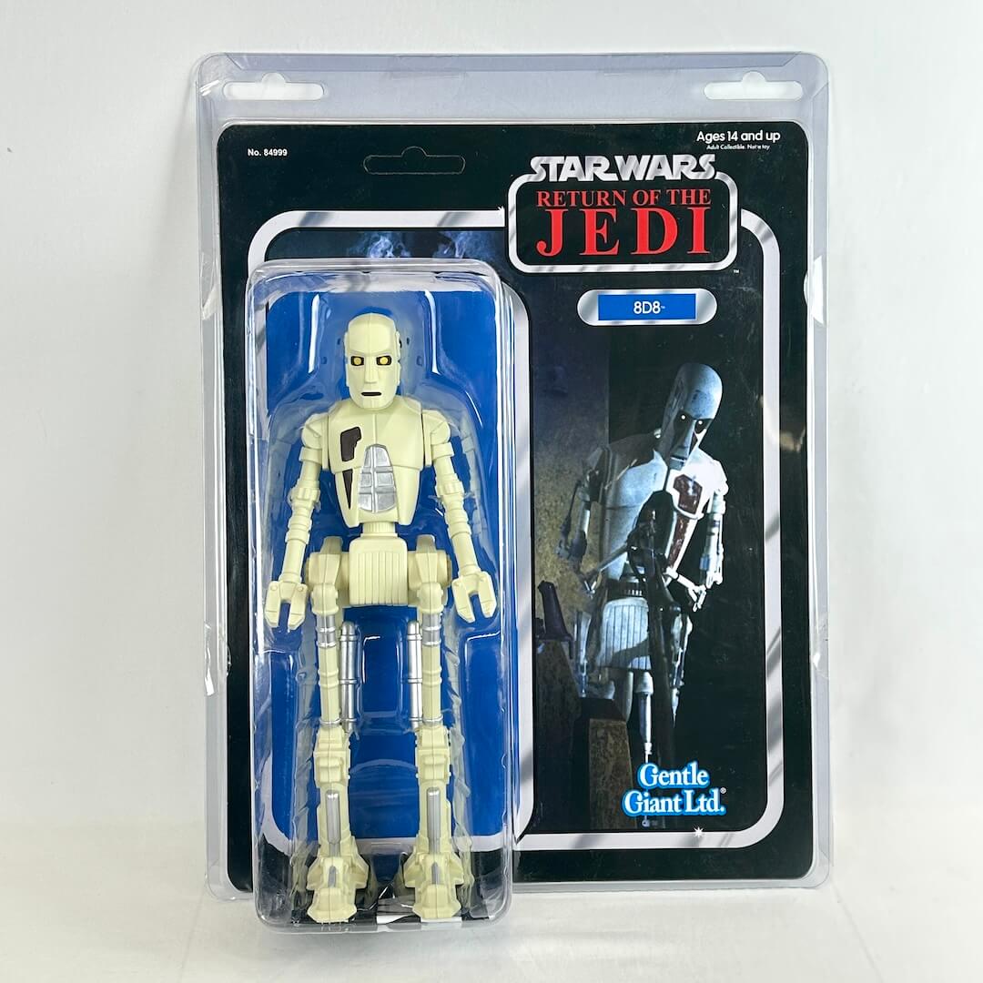 Star Wars Return of the Jedi 8D8 action figure in its original blister card packaging, featuring the cream-colored droid figure.