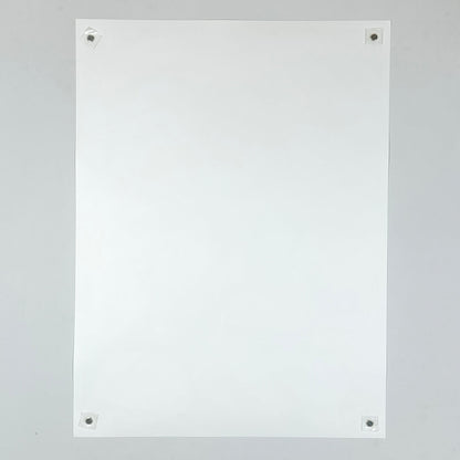 Backside of white poster against white background to show no damage.