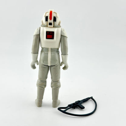 Action figure in a gray suit with a helmet on a white background