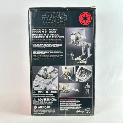Star Wars The Black Series Imperial AT-ST Walker Imperial AT-ST Driver toy box back panel.