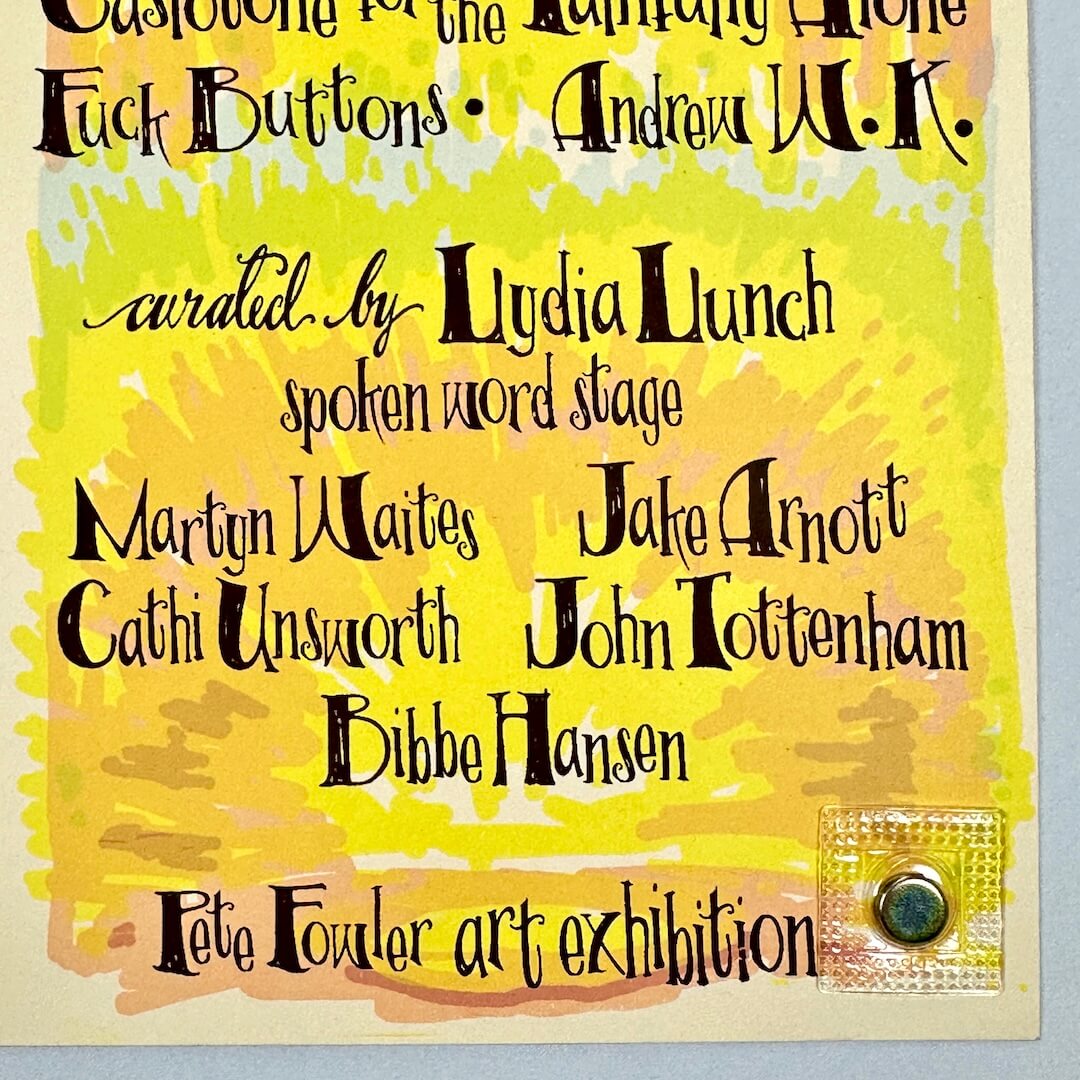 Bottom right corner of poster in mint condition. 
