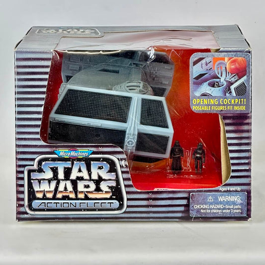 Star Wars Micro Machine Darth Vader's TIE Fighter ship in packaging with some damage to box. 