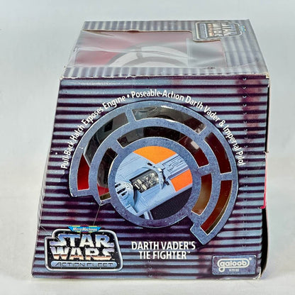 Star Wars Micro Machine Darth Vader's TIE Fighter ship in packaging with some damage to box. 