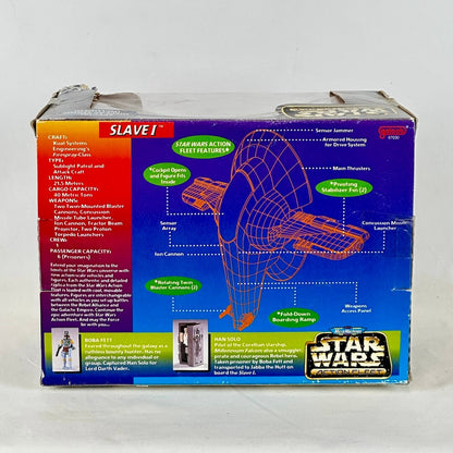 Star Wars Micro Machine Slave-1 ship in packaging with some damage to box. 