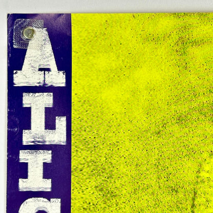 Top left corner of poster with some wear to left edge. 