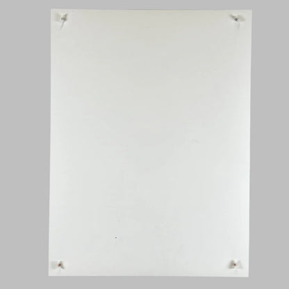 Reverse side of white poster showing no damage to face, edges or corners.