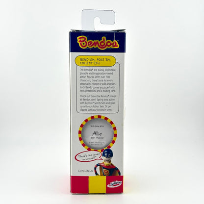Bendos action figure packaging with character illustration and text on a white background