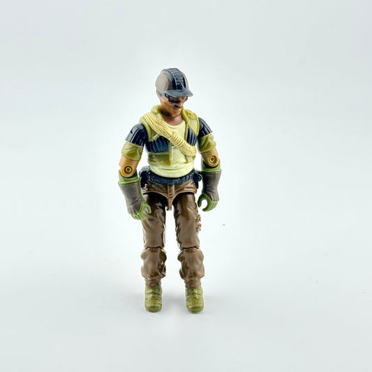 Action figure in tactical gear on a white background