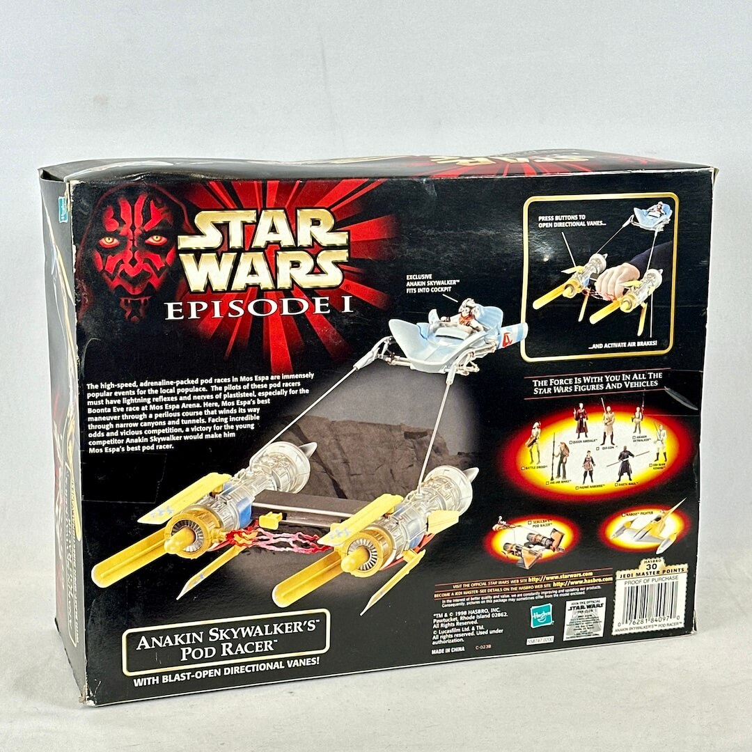 Star Wars Episode I Anakin Skywalker's Pod Racer toy packaging on a white background