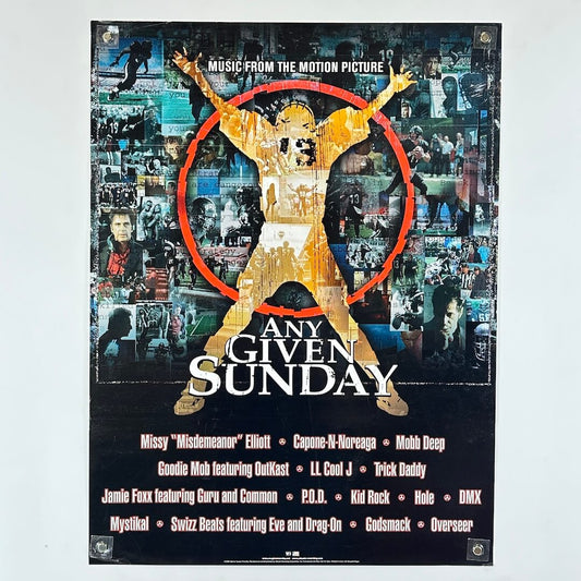 Poster for 'Any Given Sunday' featuring a collage of images and the album title.