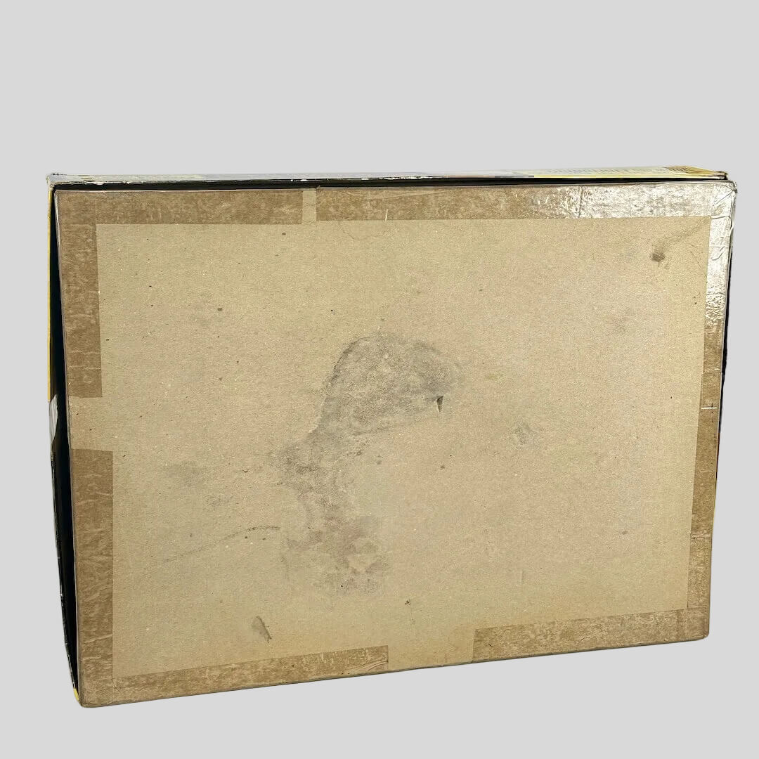 Backside of box showing some wear but in overall good shape.